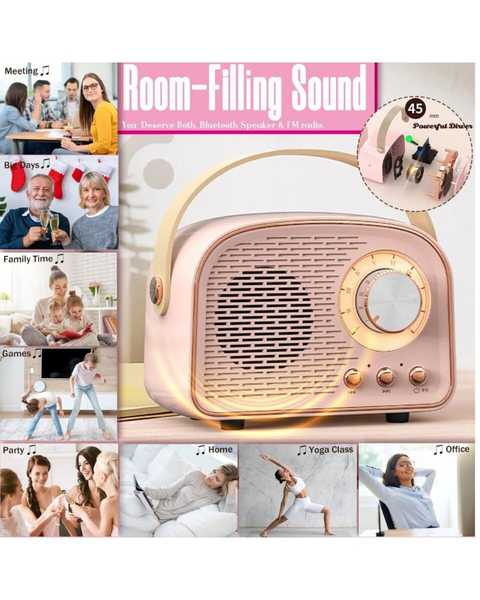 Mini altavoz Bluetooth Retro - ENVIO GRATIS! - 4