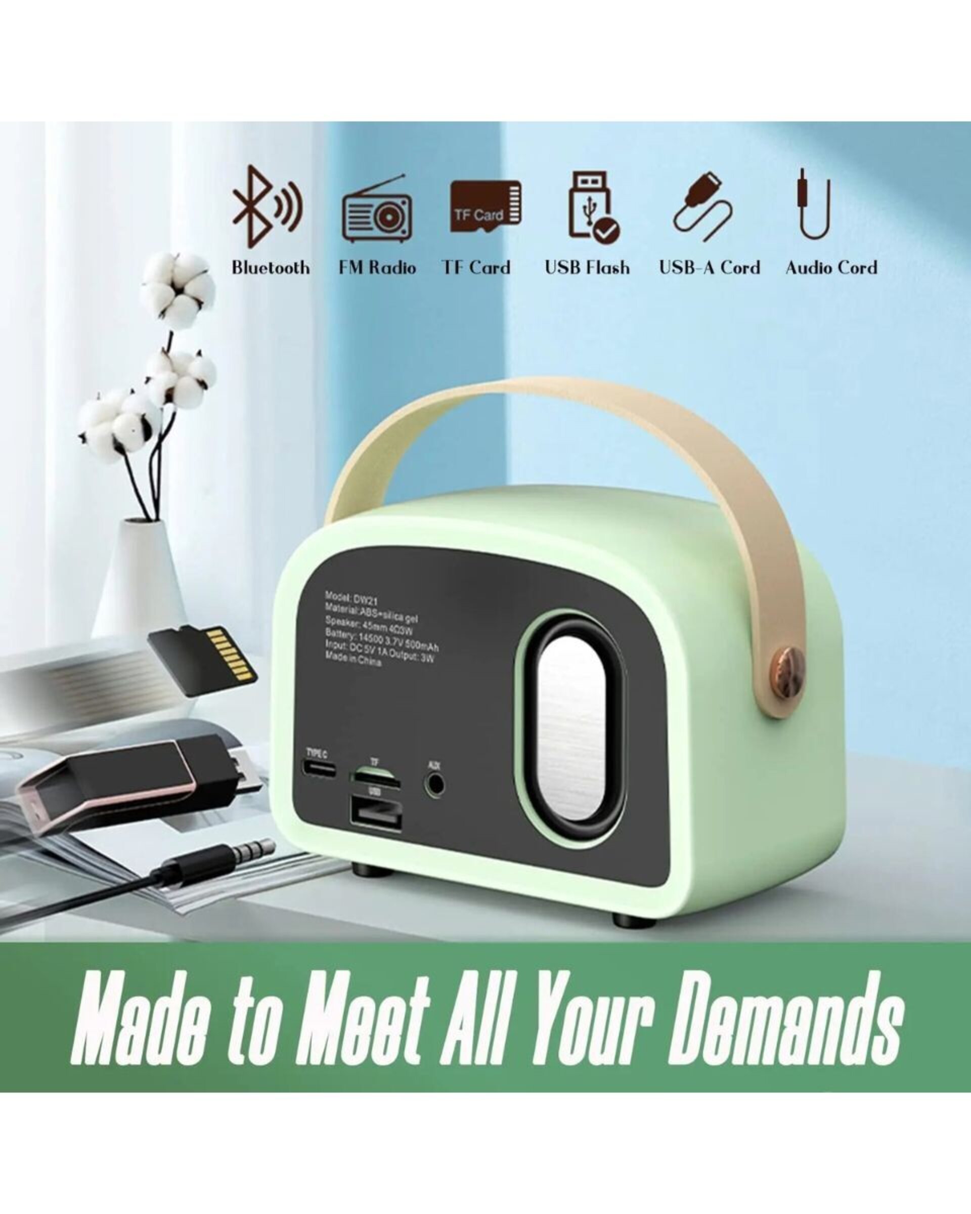 Mini altavoz Bluetooth Retro - ENVIO GRATIS! - 5